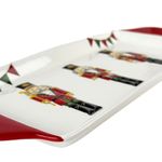 Bandeja Rectangular Navideña con Diseño de Cascanueces