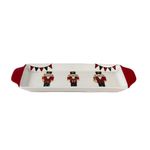 Bandeja Rectangular Navideña con Diseño de Cascanueces