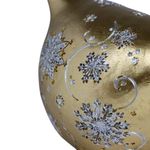 Pajarito Decorativo Dorado con Detalles de Copos de Nieve 18 cm