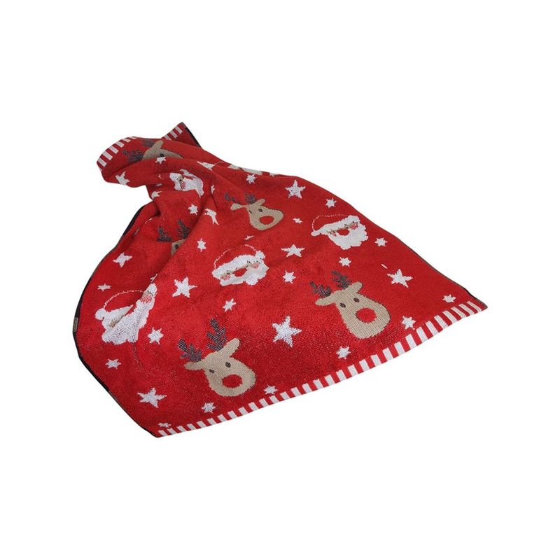 Toalla de Manos Navideña Diseño Papá Noel Roja