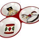 Boquitero Navideño de 3 Divisiones con Diseño de Cascanueces