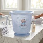 Bañera para Bebé Tipo Ofuro con Diseño Oso de 35 X 33.7 cm Color Azul