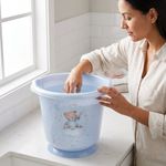 Bañera para Bebé Tipo Ofuro con Diseño Oso de 35 X 33.7 cm Color Azul