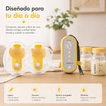 Extractor de Leche Eléctrico Doble Freestyle Manos Libres con Copas Ultraligeras