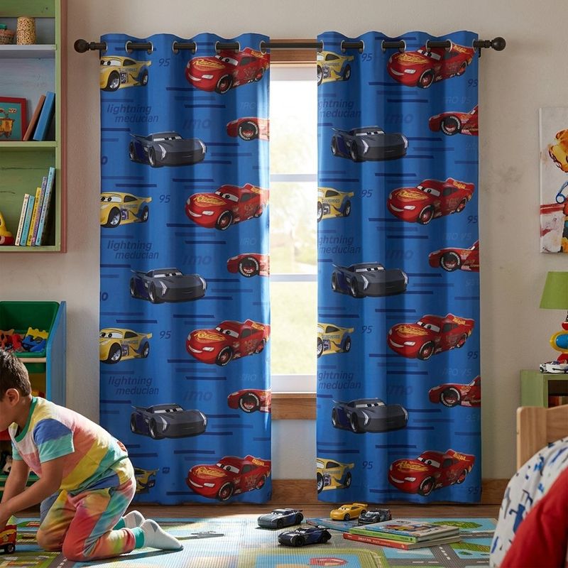 Cortina de Microfibra Disney Cars 140 x 213 cm para Habitación Infantil