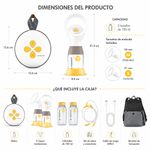 Extractor de Leche Eléctrico Doble Swing Maxi con Batería Recargable y USB-C