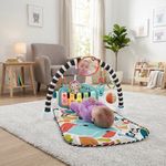 Gimnasio Interactivo Pataditas Musical Kick & Play Celeste con Piano, Luces y 85+ Sonidos