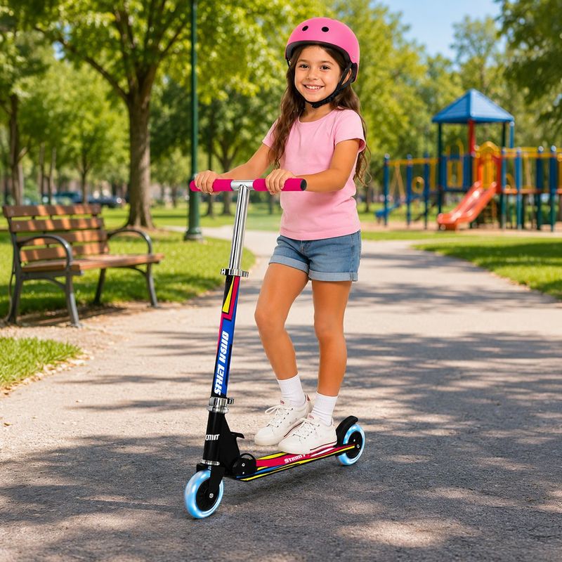 Scooter Infantil de 2 Ruedas con Luces Color Rosado