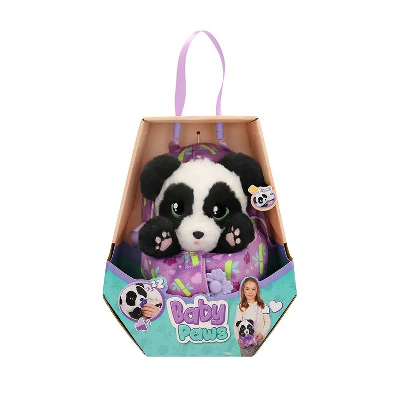 Peluche Interactivo Baby Paws Serie 3 con Mochila Transportadora - Diseños Surtidos