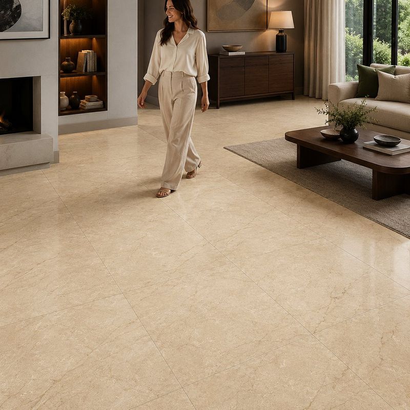 Piso Gres Verona Color Café Pulido Rectificado de 60 x 60 cm en Caja de 1.44 m²