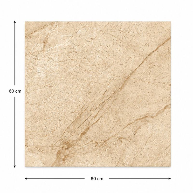 Piso Gres Verona Color Café Pulido Rectificado de 60 x 60 cm en Caja de 1.44 m²