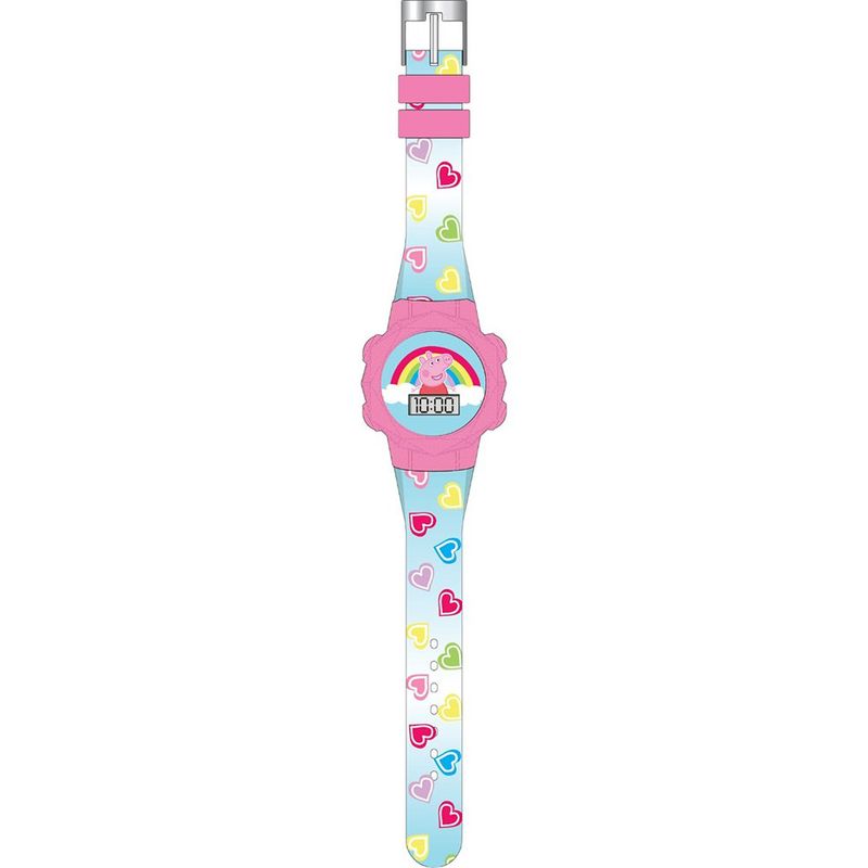 Reloj Infantil Digital con Diseño de Peppa Pig Color Celeste