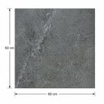 Piso Gres Gaia Color Negro Mate Rectificado de 60 x 60 cm en Caja de 1.44 m²