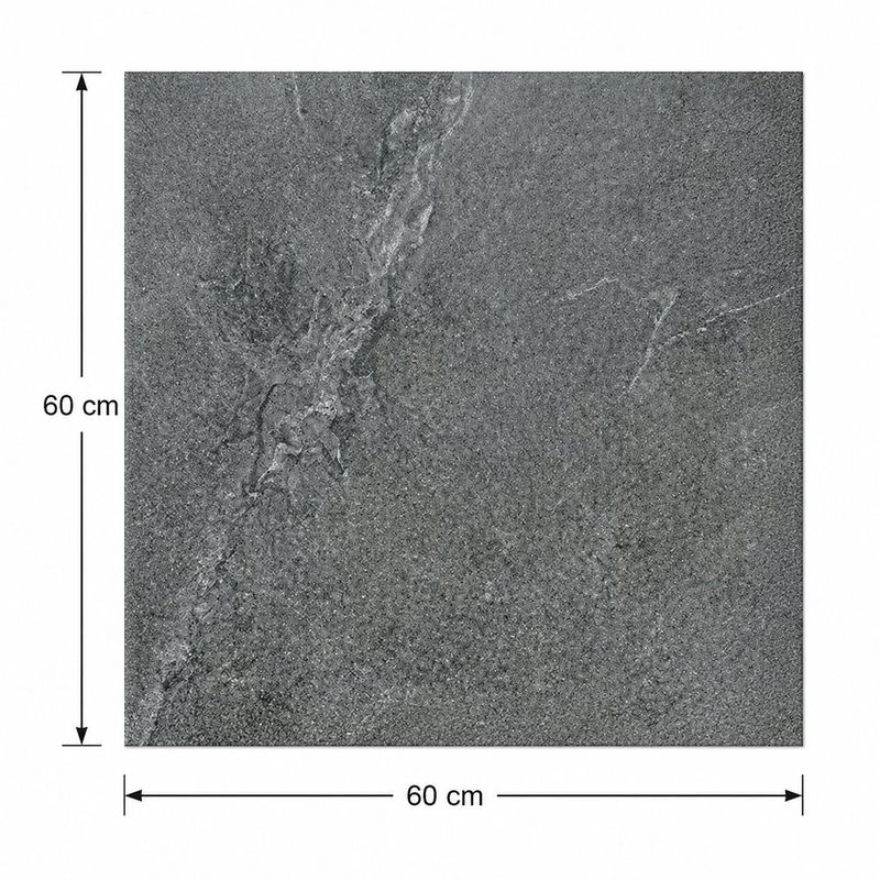 Piso Gres Gaia Color Negro Mate Rectificado de 60 x 60 cm en Caja de 1.44 m²
