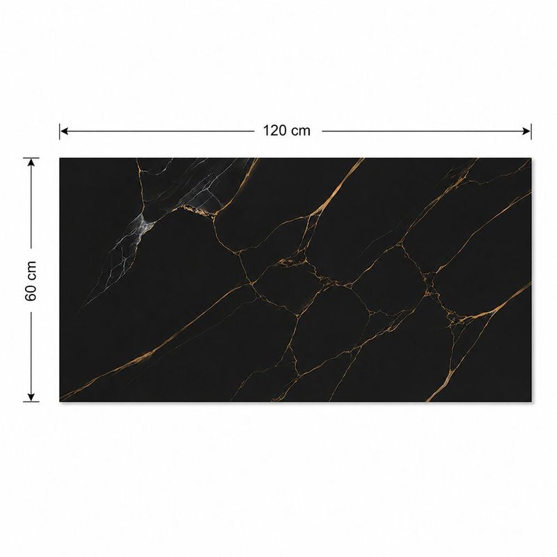 Porcelanato tipo Mármol Dart Gold Black 60 x 120 cm