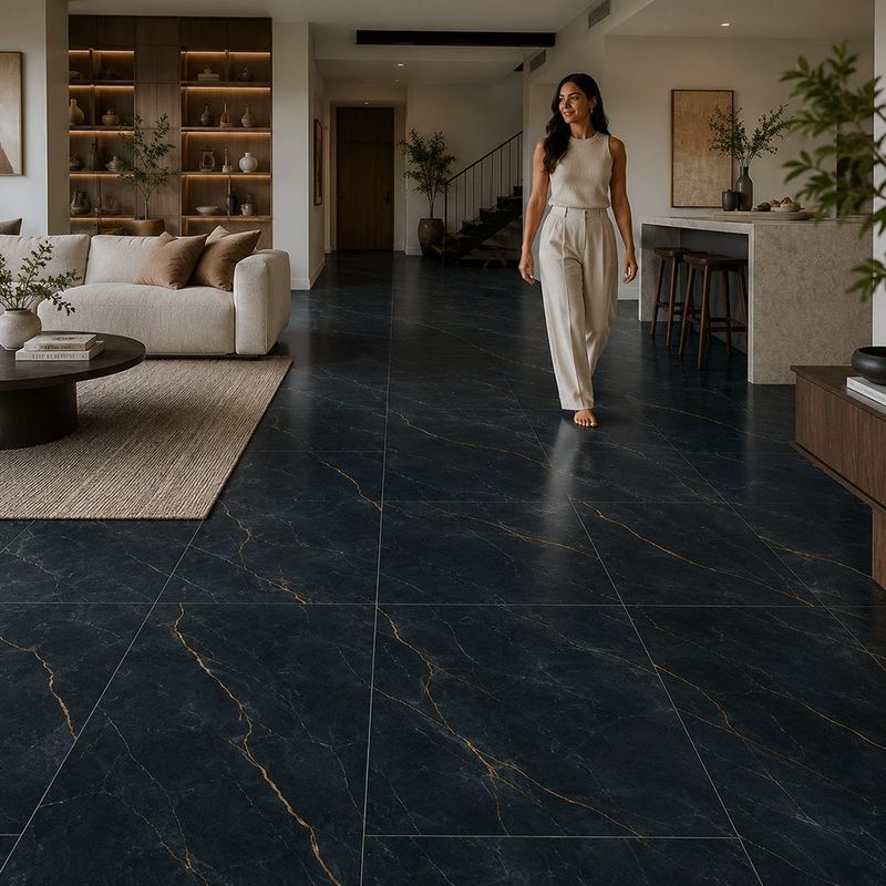 Porcelanato Petróleo Tipo Mármol de 62 x 120 cm en Caja de 2.98 m²