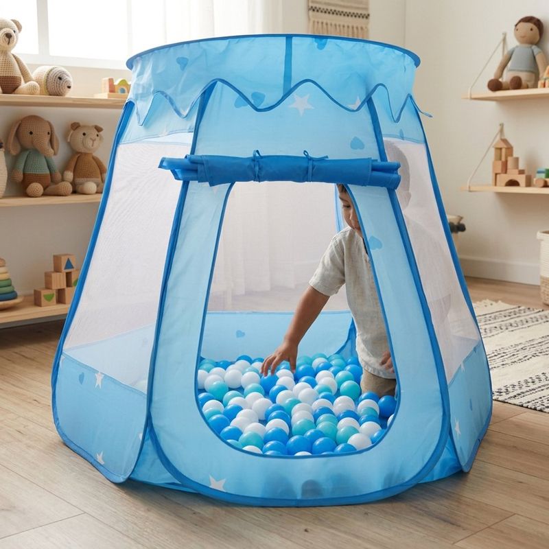 Carpa Infantil con Pelotas Color Celeste