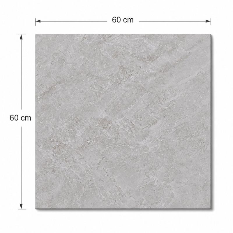 Piso Gres Imperial Color Color Ceniza Pulido Rectificado de 60 x 60 cm en Caja de 1.44 m²