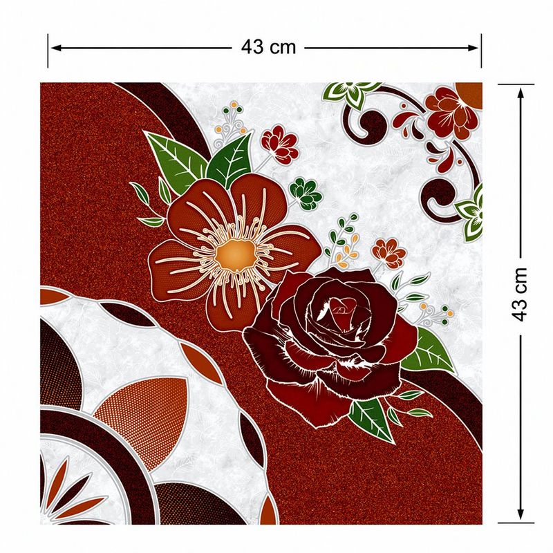 Piso Cerámico Atitlán Acabado Brillante de 43 x 43 cm Color Marrón