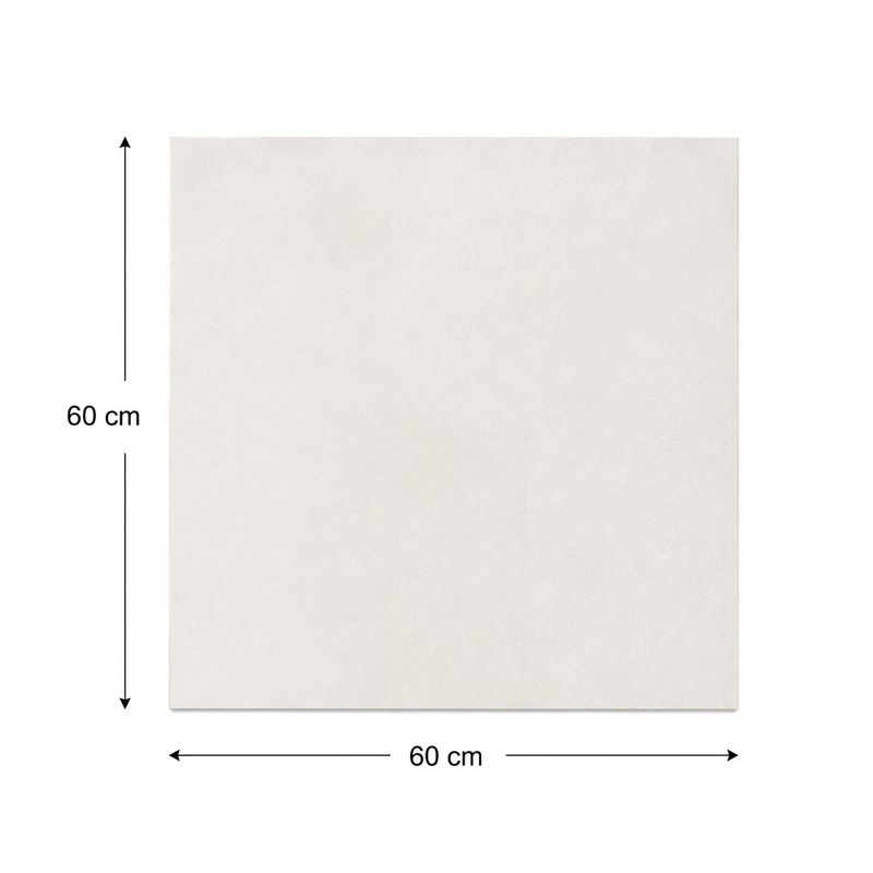 Piso Gres Nevada Color Blanco Pulido Rectificado de 60 x 60 cm en Caja de 1.44 m²