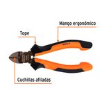 Pinza de Corte Diagonal de 5 Plg con Mango Comfort Grip y Aislamiento 1000 V
