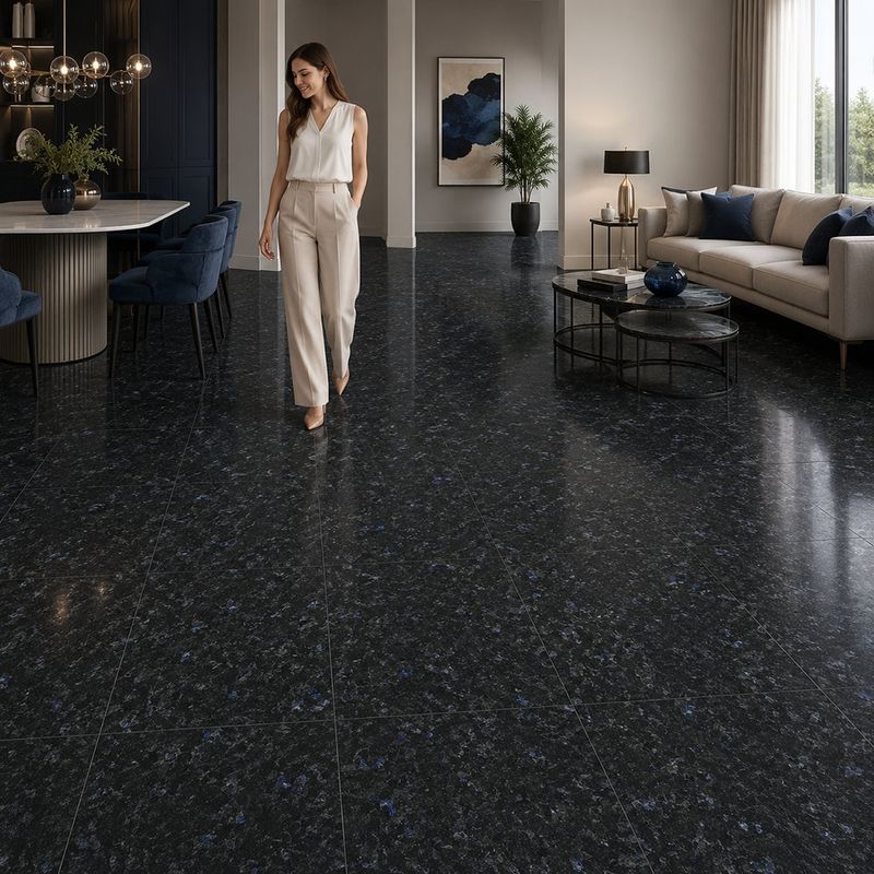 Piso Gres Verona Color Azul Pulido Rectificado de 60 x 60 cm en Caja de 1.44 m²