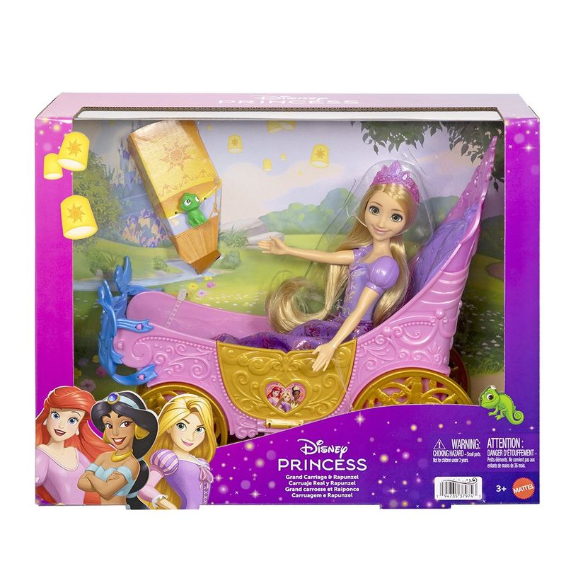 Muñeca Princesa Rapunzel con Carruaje y Accesorios