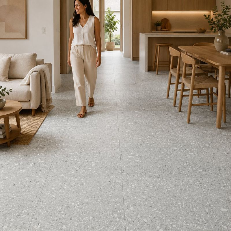 Piso Porcelanato Khala Color Gris Mate Rectificado de 60 x 60 cm en Caja de 1.44 m²