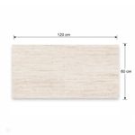 Piso Porcelanato Travertino Color Beige Mate Rectificado de 60 x 120 cm en Caja de 2.16 m²