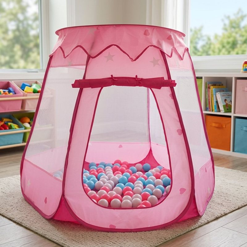 Carpa Infantil con Pelotas Color Rosado