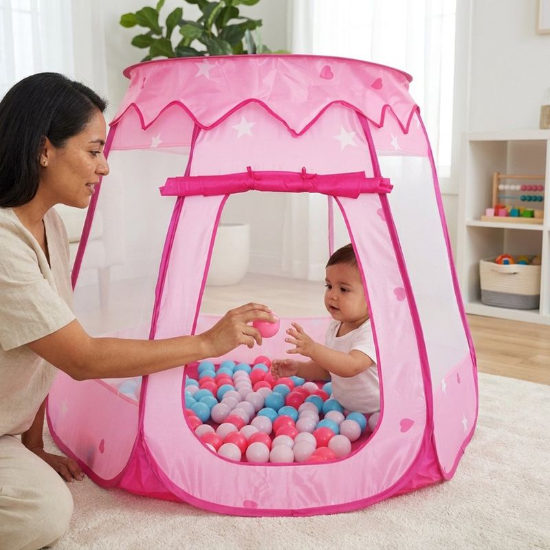 Carpa Infantil con Pelotas Color Rosado