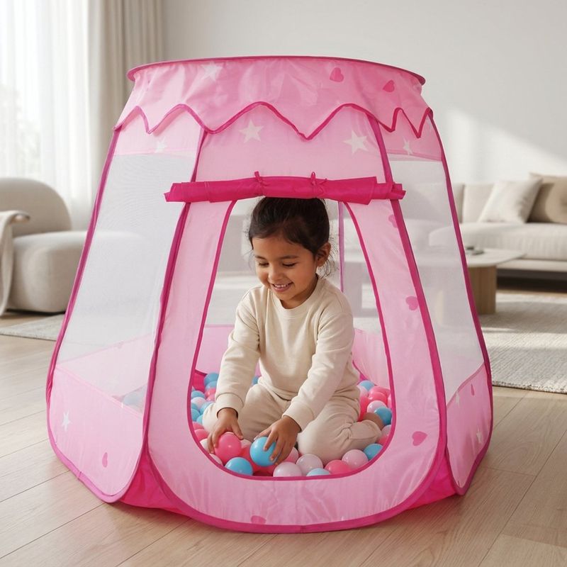Carpa Infantil con Pelotas Color Rosado