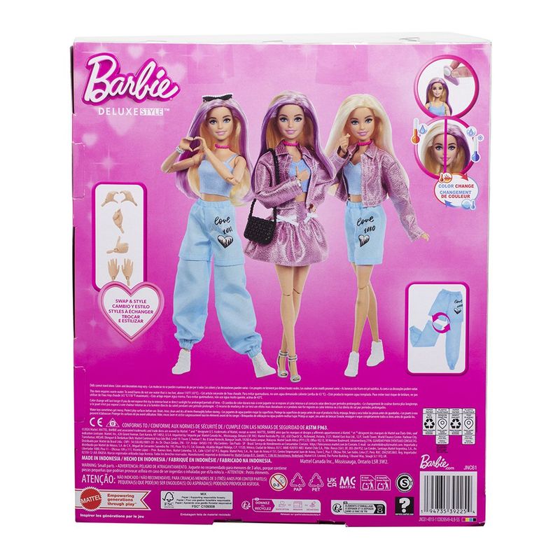 Muñeca Barbie de Moda Deluxe con Cambio de Estilo