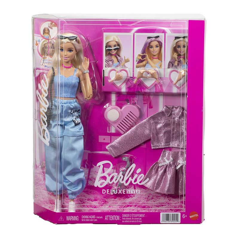 Muñeca Barbie de Moda Deluxe con Cambio de Estilo