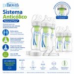 Kit de 5 Pachas Anticólico Options+ con Boca Ancha para Recién Nacido