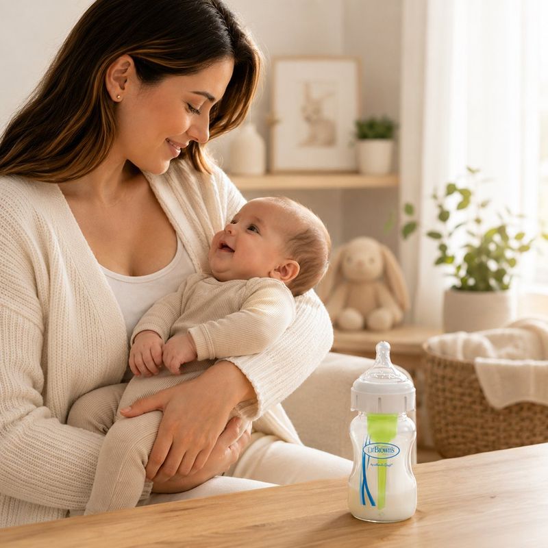 Kit de 5 Pachas Anticólico Options+ con Boca Ancha para Recién Nacido