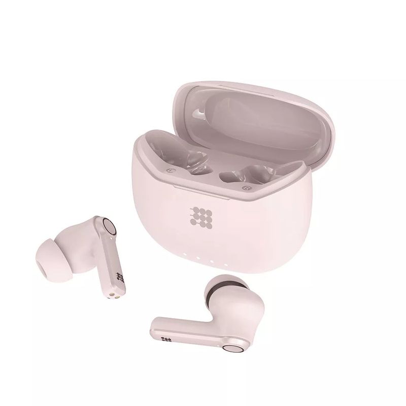 Audífonos Inalámbricos Power Buds Pro con Bluetooth y Estuche de Carga en Color Rose Gold