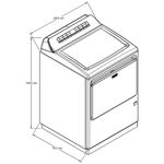 Secadora Smart a Gas de Carga Frontal 28 kg Color Blanco