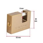Candado Antipalanca Básico para Persiana Alta Seguridad de 50 mm