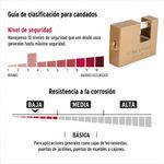 Candado Antipalanca Básico para Persiana Alta Seguridad de 50 mm