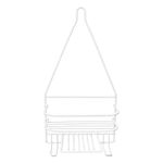 Organizador de Ducha Metálico para Shampoo y Accesorios de Baño Color Blanco