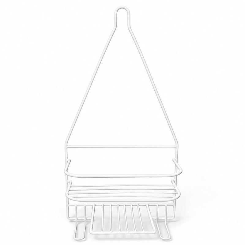 Organizador de Ducha Metálico para Shampoo y Accesorios de Baño Color Blanco
