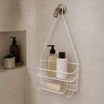 Organizador de Ducha Metálico para Shampoo y Accesorios de Baño Color Blanco