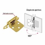Bolsa con 2 Bisagras Parche de 7 cm Latonadas para Gabinetes y Muebles