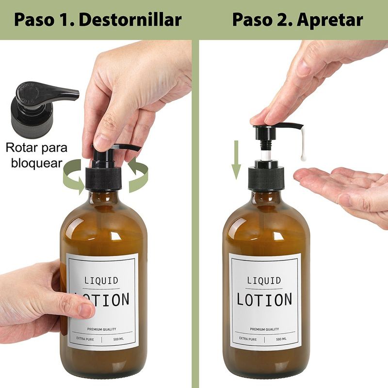 Dispensador de Jabón Líquido Amber de Cerámica 500 mL