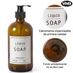 Dispensador de Jabón Líquido Amber de Cerámica 500 mL