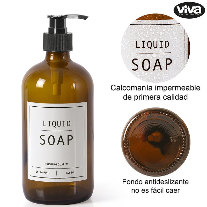 Dispensador de Jabón Líquido Amber de Cerámica 500 mL