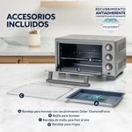 Horno Eléctrico con Freidora de Aire 17 L Color Gris