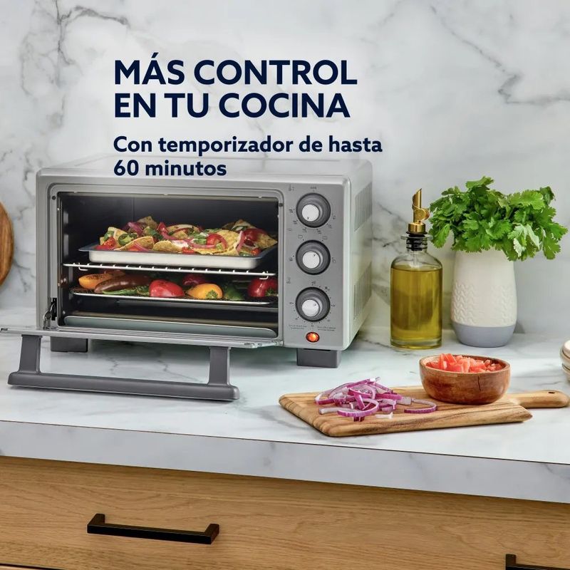 Horno Eléctrico con Freidora de Aire 17 L Color Gris