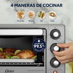 Horno Eléctrico con Freidora de Aire 17 L Color Gris
